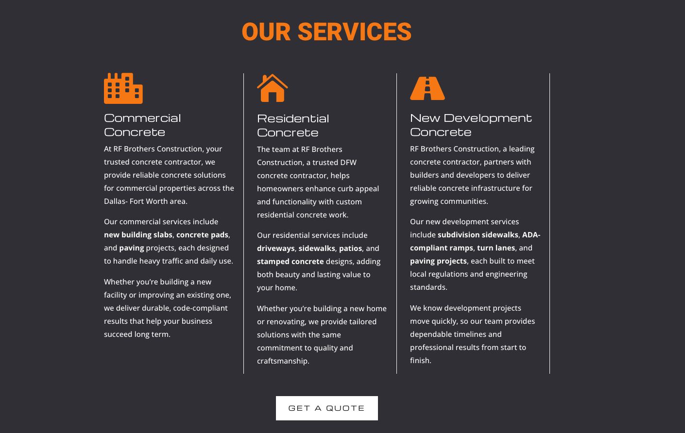 Platinum Marketing Agency. Concrete Website Designer.